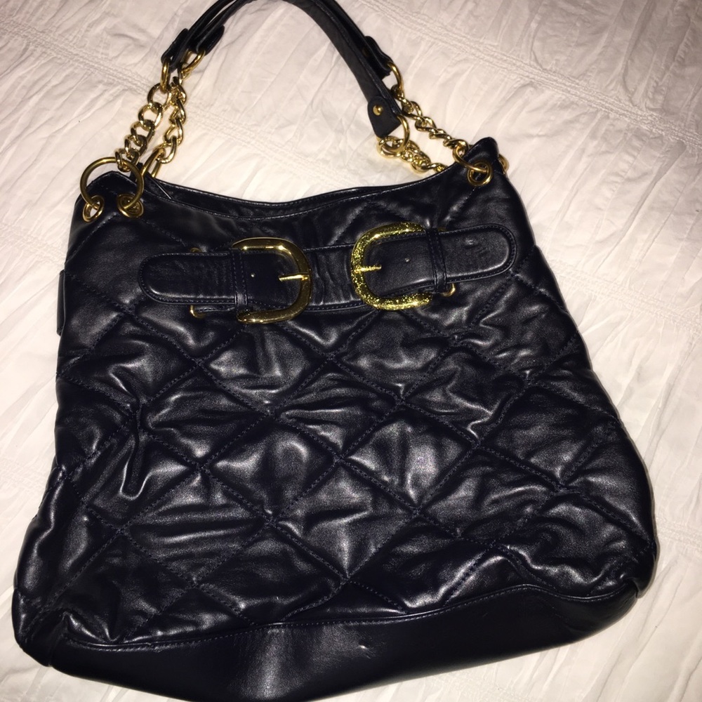 Stylish Barney’s New York Navy Blue Hobo Bag.
